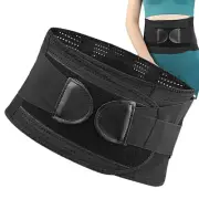 Lower Back Belt, Breathable Lumbar Support Brace, Adjustable Back Brace for Men