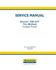 New Holland Boomer 54D CVT Tier 4B Repair Service Manual FREE PRIORITY MAIL