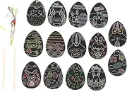 1 Set Scratch Painting for Easter Arts and Crafts Arts and Crafts for Egg Shaped Scratch Card