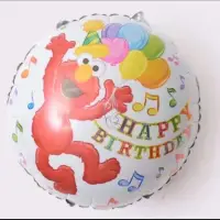 在飛比找蝦皮購物優惠-Hbd Elmo 鋁箔氣球 18 英寸芝麻街派對生日氣球