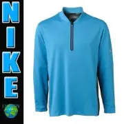NIKE WOOL TECH GOLF DRI-FIT TOP 1/2 ZIP SIZE LARGE MSRP $100 BLUE 655318