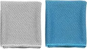 GANAZONO 2Pcs Cooling Towels for Sports Quick Dry Sweat Absorbent Ice Towels for Gym Running Hiking Travel and Workouts and Light Grey