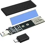Sintech NVME to USB 3.0 Docking Station,M.2 SSD to Type C Portable External Enclosure for Both M.2 (M Key) NVMe SSD and (B+M Key) SATA-Based SSD Compatible with Thunderbolt 4/3