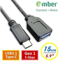 在飛比找PChome24h購物優惠-amber USB3.1 Type-C OTG 轉接線丨US