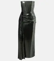 [Alex Perry] Alex Perry Draped sequined corset dress AU 14 green