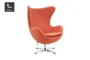 Matt Blatt Arne Jacobsen Egg Chair Replica (Wool Orange)