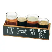 Cal-Mil CalMil 3058 WriteOn Vintage Beer Flight Taster Crate