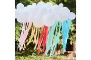 Cloud Garland & Streamers DIY Balloon Backdrop