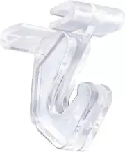 Pack of 100 - Crystal Clear Hinged Polycarbonate Ceiling Hooks for Drop-Ceiling
