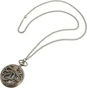 [SAFIGLE] 1Pc Vintage Hollow Out Pocket Watch Antique Quartz Movement Fob Watch Classic Retro Design Timeless Collectors and Enthusiasts