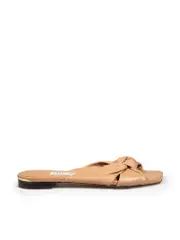 Brown Leather Avenue Mules