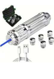 High Power Blue LED Flashlight Long Range Outdoor Flashlight for Entertainment