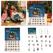 Christmas Advent Calendar Bracelets 2023 For Girls 24 Days Xmas Countdown