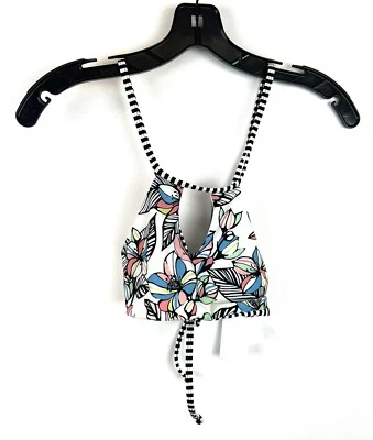 Splendid Girl’s Two Piece Floral/Striped Bikini Swimsuit Set Size 10