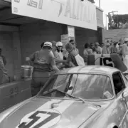 Smokey Drolet Anita Taylor Alpine A110 Renault in the pit lane 1967 Old Photo 1