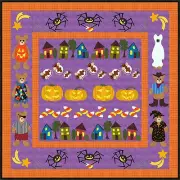 New Applique Quilt Pattern HALLOWEEN ROW BY ROW 82x82