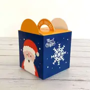 Navy Blue Merry Christmas Santa Candy Boxes 5pk
