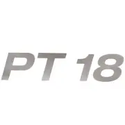 Crestliner Boat Decal 2281016 | PT 18 Silver 6 1/2 x 1 1/2 Inch