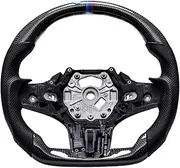 LED Car Carbon Fiber Steering Wheel，Compatible With BMW G30 G20 G01 G02 G05 G06 G07 M4 M5 F90 M8 X3M X4M X5M X6M F40 F44 F98 F95 F96 G11 G12(Without led M5)