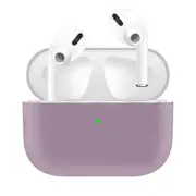 2PCS For Airpods Pro Silicone Earphone Case For Airpods Pro Shockproof Cases For Apple Bluetooth Headset Protective Cover lilac