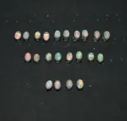 WHOLESALE 11PR 925 SOLID STERLING SILVER ETHIOPIAN OPAL STUD EARRING LOT U132