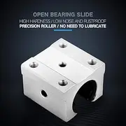 Durable Duration SBR16UU Open Aluminum Lineal Aluminum Slide for CNC - Strong Support Capacity, Corrosion, Precision Roller - Applicable for CNC Machines and Industrial Robotics