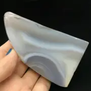MeldedMind Agate Specimen Free Standing Natural Grey White Bands Crystal 170801