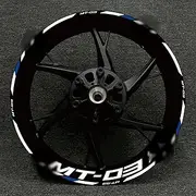 Motorcycle Decal Outer Wheel Rim Stickers Tire Film Border Reflective Decals Tire Decoration Sticker for MT-03 MT 03 Mt03 (Color : 54)