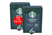 Starbucks By Nespresso Espresso Roast Coffee Pods Capsules 72 Pack
