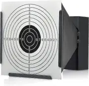 14 X 14cm Target Stand + 100 Targets Air Pellet Trap Airsoft Rifle Black Funnel