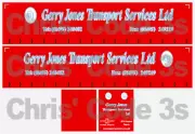 Code 3 Adhesive Vinyl Trailer Decals - Gerry Jones - 1/50 1/64 1/76 1/148