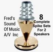 Floor Speaker Spike Complete Kit "For 2 Speakers" NEW Best Rated 32pc Spike Set