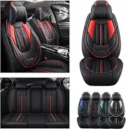 ELLIAT Universal Car Seat Cover for Dacia Duster, Easy to Install Accessory Black and Red