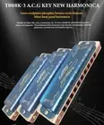 EASTTOP T008K-3 10Hole Blues Diatonic Harmonica Set of 3 mouth organ set A C G