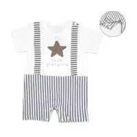 在飛比找momo購物網優惠-【JoyNa】造型短袖連身包屁衣 童裝 嬰兒連身衣 五星(開