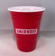 New Smirnoff Vodka Shot Glass Mini Plastic Red Cup