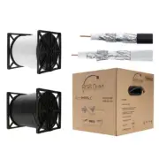 1000FT RG6 Coax Cable 18AWG Outdoor Quad Shield 3GHz Satellite TV HD Antenna LOT