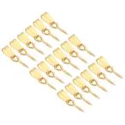 15 x 3 mm Screw Eye Pins Peg Bail, 60Pcs Cup Eyelet Screw Eye Pins, Gold