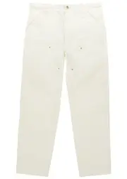 Carhartt Wip Double Knee Canvas Trousers - Cream - 32 (W32 / M) 32 (W32 / M)
