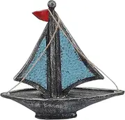 Vintage Style Sailing Boat Model, Nautical Decor for Home Bar Coffee Shop, Shelf Tabletop Decor, Thoughtful Maritime Lovers, 25x7.5x24cm