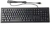 Solidtek Bilingual Arabic English Black USB Wired Computer Keyboard