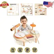 Compact 11-Piece Musical Toy Drum Set for Kids - Ideal for Sensory Learning