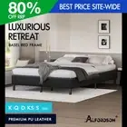ALFORDSON Bed Frame Queen Double King Single Mattress Base Foundation Leather