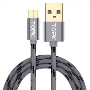 3 Pcs Micro USB Charging + Transmission Aluminum Alloy Tiger Texture Nylon Braided Data Cable