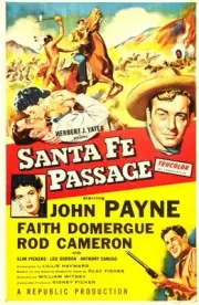 Santa Fe Passage poster Insert Faith Domergue John Payne 1955 Old Movie Photo