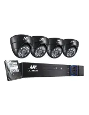 UL-tech CCTV Security System 8 Channel DVR 4 Cameras 1TB Hard Drive