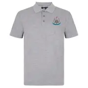Newcastle United FC Newcastle United Mens Polo Shirt Crest OFFICIAL Football Gift Grey Large