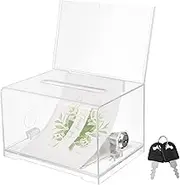 ERINGOGO Practical Acrylic Suggestion Box Stylish Ballot Box Card Storage for Office Classroom Cafe