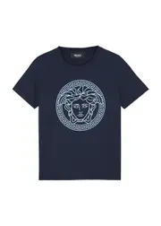 Versace Kids Logo-print Cotton T-shirt (4-6 Years) - Navy - 06YR (6 Years) 06YR (6 years)