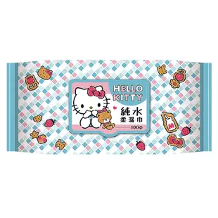 Le idea 樂德兒│SANRIO 三麗鷗 HELLO KITTY 凱蒂貓超純水有蓋柔濕巾 濕紙巾100抽